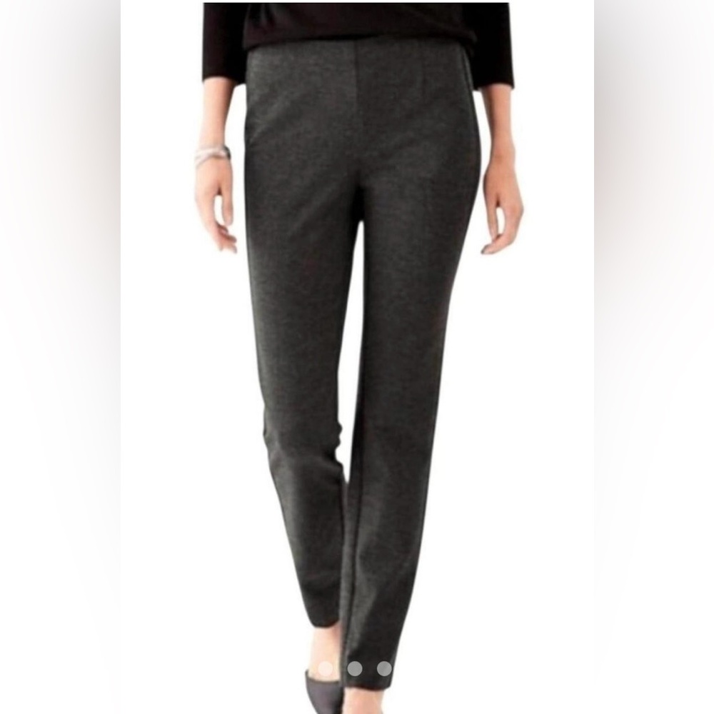 J.Jill Ponte Slim Leg Granite Heather Pants size SP